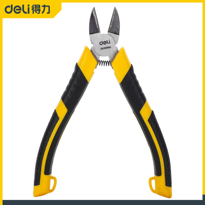 Deli Plastic Cutting Nippers Tang Potong Kawat Dan Inch Pegangan