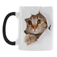 Cute Cat Temperature Changing Cup Color Changing Chameleon Mugs Heat Sensitive Cup Coffee Tea Milk Mug Novelty Gifts