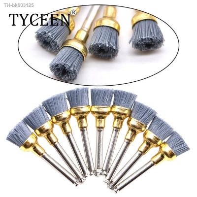 ▼№ 10Pcs Dental Polishing Brush Silicon carbide Material Latch Flat Bowl Teeth Polisher Prophy Brushes for Contra Angle Handpiece