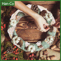 Han-Co ห่วงหวายสีขาวขนาด15/20/25/30ซม.,แหวนหวายทำมือพวงมาลัยเจ้าสาวดอกไม้ประดิษฐ์ดอกไม้ราวสำหรับปีใหม่งานแต่งงานห้องนั่งเล่นบ้านติดกำแพงในร่มเครื่องตกแต่งภายนอก