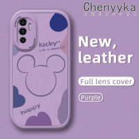 เคส Chenyyka สำหรับ Vivo V23E 4G V23E 5G S12 V23i V23 5G เคสมีสไตล์มิกกี้น่ารักดีไซน์ใหม่เคสใส่โทรศัพท์หนังซิลิโคนนิ่มเคสมือถือกันกระแทกป้องกันการตกพร้อมเคสป้องกันกล้องเลนส์คลุมทั้งหมด