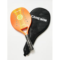 New Carbon Beach Tennis Racket Paddle Soft EVA Friction Face Raqueta With Black Bag Sports Athletes Supply Professional Padel