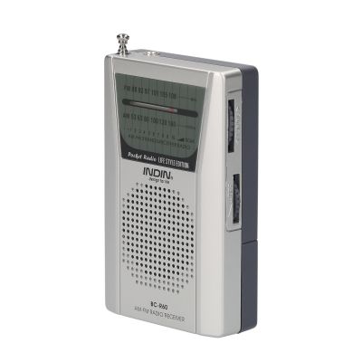 INDIN BC-R60เสาอากาศวิทยุ AM FM กระเป๋าแบบพกพาเครื่องเล่นเพลงขนาดเล็กลำโพงในตัวสำหรับบ้านแอมป์; กลางแจ้ง