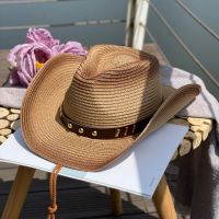 【CC】 Cowboy Hat Men  39;s Ladies Gradient Jazz  summer hat for men Outdoor Fishing Beach