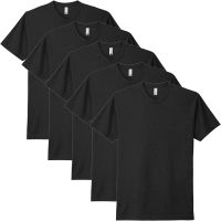 Next Level Premium Fitted CVC Crew Tee Black Large (Pack 5)