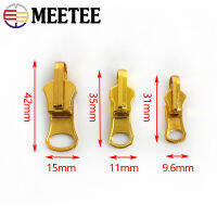 Meetee 510Pcs 3# 5# 8# Zipper Silders for Metal Zippers Pull Double-sided Rotary Garment Decor Zip Head DIY Sewing Accessories