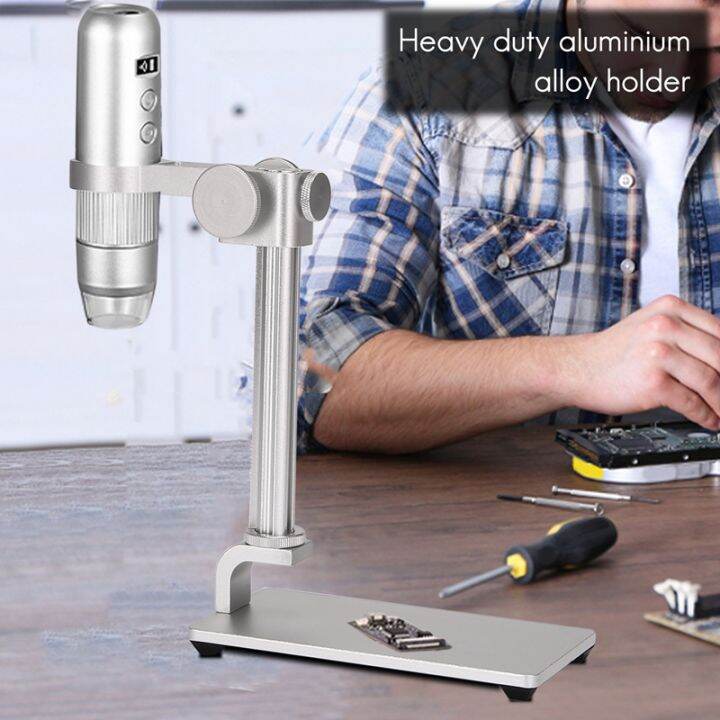 aluminum-alloy-stand-usb-microscope-stand-holder-bracket-mini-foothold-table-frame-for-microscope-repair-soldering