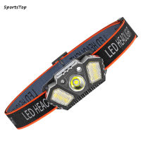 SportsTop มินิไฟเตือนแบบพกพาไฟฉายคาดศีรษะ Led น้ำหนักเบาสำหรับกลางแจ้งการตั้งแคมป์การวิ่งการปั่นจักรยานการตกปลา