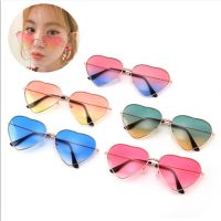 Heart Shaped Sunglasses Women Pink Frame Metal Reflective Mirror Lens Fashion Luxury Sun Glasses Brand Designer Driver Goggles Goggles