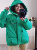 [COD] 2022 New Short Parkas Jackets Thick Warm Hooded Pattern Coat Female Outwear loose Jacket parkas