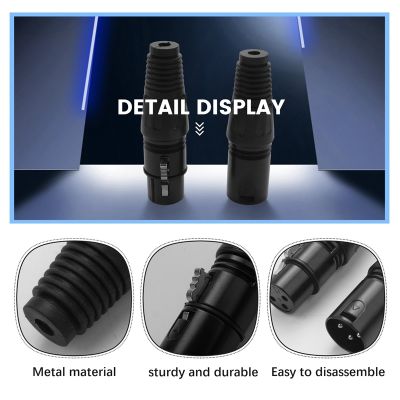 20Pcs 3Pin Xlr Male To Female Microphone Extension Cable Microphone Cables Plug Audio Socket Mic Audio Connector Adapter