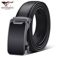 Septwolves authentic mens belt leather automatic young leather belt buckle male tide brand joker belt --皮带230714◈♘✲