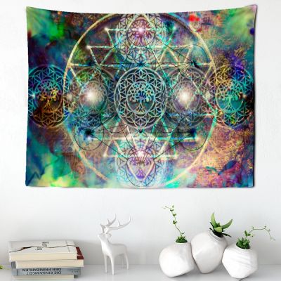 【CW】✗  Mandala Tapestry Wall Hanging Boho Tapestries Psychedelic Hippie Night