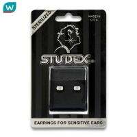 Studex สตั๊ดเด็กซ์ เซนซิทีฟ สเตอริไลส์ ต่างหู สำหรับผิวแพ้ง่าย เงินแท้ 5x3มมคิวบิคเซอโคเนีย