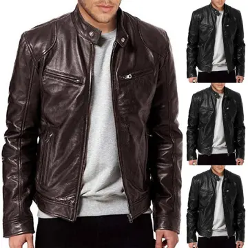 Biker jacket in leather look | Light Brown | Jack & Jones®
