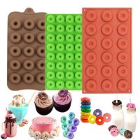 Mini Donut Silicone Molds For Gummy Candy Fruit Loop Cereal Mould Ring Doughnut Pans For Chocolate Candle Soap Wax Melt Making