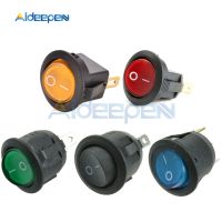 AC 250V 6A 125V 10A Mini 3 Pin LED Light Switch Car Boat Round Rocker ON/OFF Toggle Button Switch Blue Yellow Red Green Black