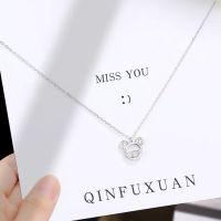 S925 Silver Korean Crystal Necklace Female Birthday Gift Women Chain