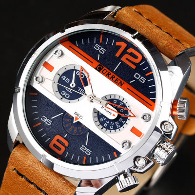 CURREN New Watches Men Luxury Brand Army Military Watch Male Leather Sports Quartz Wristwatches Relogio Masculino 8259