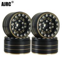 4ชิ้น1นิ้วโลหะหนักสีดำทอง beadlock ล้อคลาสสิกริม124 RC ตีนตะขาบรถสำหรับ Axial SCX 24 90081 FMS รถบรรทุกยาง