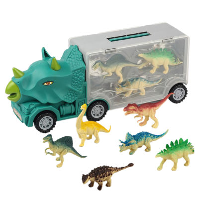 Children Dinosaurs Truck Toys Set Dinosaur Storage Cars Combination Transport Carrier Toys for Boy and Girl