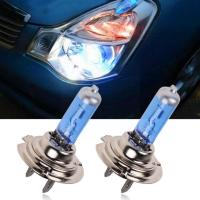 1PCS H7 6000K Gas Halogen Headlight Blue Housing Provides White Ultra Lamp Bulbs 12V Automotive Headlights Quartz Light 55W X1B1