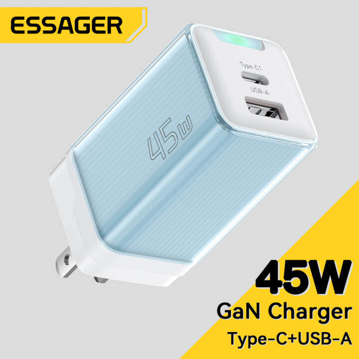 Essager W Gan Usb Type C Charger Pd Qc Fast Charging For Iphone Pro Samsung Xiaomi