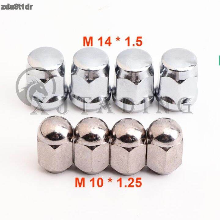 4ชิ้น-m10x1-25-m14x1-5ล้อโครเมียมน็อตฮับเหมาะสำหรับขอบอลูมิเนียมอัลลอยด์รถสกู๊ตเตอร์รถ-atv-รถรถควอดไบค์รถชิ้นส่วนโมโต-zdu8t1dr