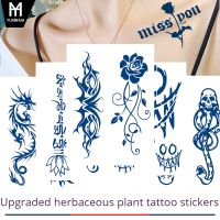 【hot】۩∏⊙  Herbal Stickers Last 7-15 Days And A Half Permanent Temporary Tattoos Size:110x80mm