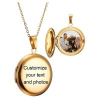 ◈  Hiyong Custom Lettering Can Put Photos Souvenir Photo Necklace