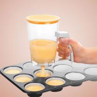 ที่หยอดแป้ง Batter Dispenser เบเกอรี่เครื่องมือ Cupcake Maker เค้กขนมปังวางเบเกอรี่ Hand-Held แป้งวาง