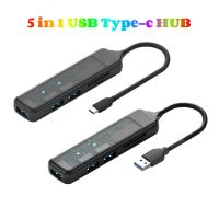 USB Type C Hub 5 IN 1 Multi Splitter Adapter พร้อมช่องเสียบ TF SD Reader สำหรับ MacBook Pro 13 15 Air PC อุปกรณ์เสริมคอมพิวเตอร์-Gamekj