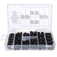 180 Pieces Rubber Grommet Assortment Kit Electrical Conductor Gasket Ring Set for Wire  Plug and Cable Gas Stove Parts Accessories