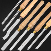 Woodworking Lathe Chisel High Speed Steel Skew Spindle Round Nose Gouge Wood Turning Tools with HSS Blade Hardwood Handles