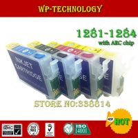 【On Sale】 KingNet_lk ชุดสูทเปล่าสำหรับ T1281 T1282 T1283,ชุดสำหรับ Epson T1284/S22/SX125/SX130/SX230/SX235W/SX420W/SX425W พร้อมชิปโค้ง