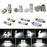 หลอดไฟไฟรถ COB T10 LED ภายในรถทุกรุ่น14ชิ้นโคมไฟป้ายทะเบียนหีบฝาทรงโค้งหลอดไฟ RS4ภายในสำหรับรถ Audi R8 A3 S3 8P RS3 8V B6 B7 S4 A5