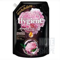 น้ำยาปรับผ้านุ่มไฮยีนเข้มข้นกลิ่นพีโอนีบลูมสีดำ 1150 มล (แบบหัวจุก) Hygiene Expert Care - Peony Bloom