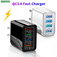 Fast เครื่องชาร์จ USB 4USB QC3.0อะแดปเตอร์ชาร์จ Universal แบบพกพาหัวชาร์จสำหรับโทรศัพท์มือถือ