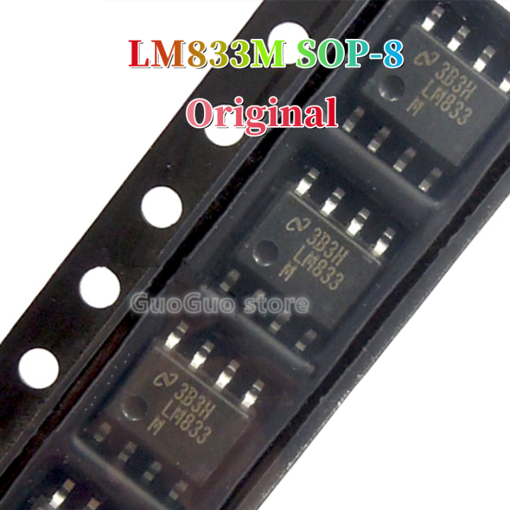 10pcs Original LM833M SOP8 LM833MX LM833 SOP8 SMD Dual Channel Low