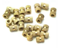 ❄ 100PCS M3 Series M3xL(3 To 6mm)-5.3mm(OD) Copper Inserts Brass Double Pass Knurl Nut