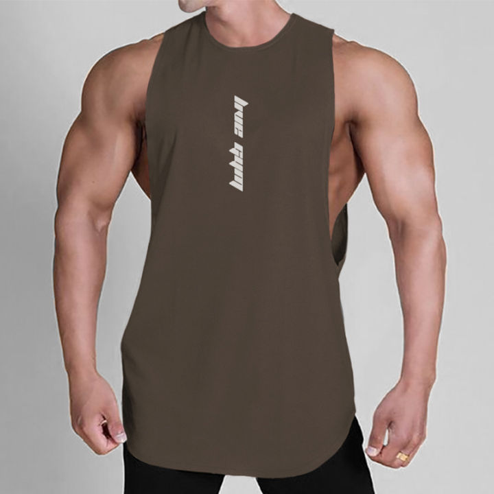 summer-new-fitness-vest-loose-round-neck-sleeveless-t-shirt-mens-waistcoat-solid-color-running-training-basketball-uniform