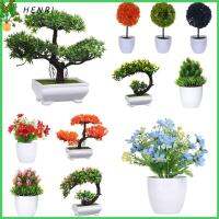 HENRI 1 Set ของขวัญ ต้นสน Topiary เครื่องประดับเดสก์ท็อป บอนไซประดิษฐ์ ของตกแต่งบ้าน พืชเหมือนจริง กระถางจำลอง