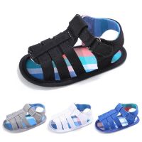 COD DSFGREYTRUYTU Baby Canvas Soft Sole Leather Shoes Toddler Girl Boy Summer Sandals