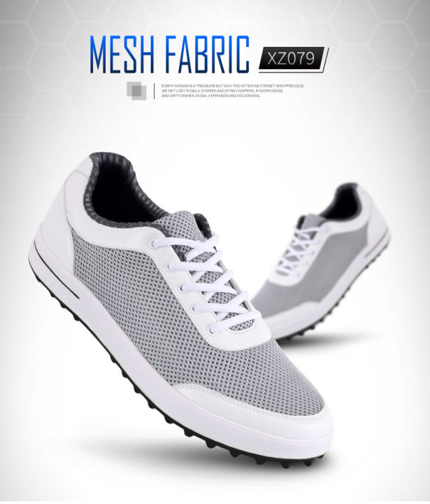 pgm-รองเท้ากอล์ฟผู้ชาย-รองเท้าผ้าใบกีฬาระบายอากาศตาข่ายน้ำหนักเบารองเท้า-nailless-รองเท้ากอล์ฟพิเศษตาข่ายระบายอากาศได้ดีเพื่อความสบายและระบายอากาศ