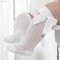 ℗✺℡ New Summer Baby Girl Socks Cute Big Bows Soft Cotton Elastic Solid Color Mesh Newborn Socks Knee High Long Toddler Girl Socks