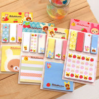 Kawaii Sticky Notes Rilakkuma น่ารักการ์ตูนหมี Memo Pads อุปกรณ์โรงเรียน Planner สติกเกอร์กระดาษบุ๊คมาร์คเกาหลีเครื่องเขียน 1 ชิ้น-Yrrey