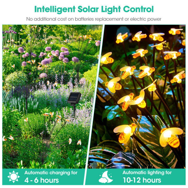 solar-lights-outdoor-garden-2-packs-10-led-solar-swaying-light-sway-by-wind-ip44-waterproof-solar-firefly-light-solar-bee-light-outdoor-solar-lights-yard-patio-pathway-decoration-bee