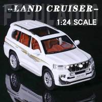 Teeker Toyota Land Cruiser Prado SUV โมเดล1/24อัลลอยจำลองดึงกลับรถเหล็กหล่อของขวัญวันเกิดเด็ก