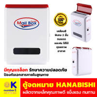 ตู้จดหมาย mail box สีขาว  ตู้ไปรษณีย์ กล่องจดหมาย ตู้จดหมายมินิมอล ใส่ซองเอกสารได้ มีกุญแจล็อค ผลิตจากเหล็กคุณภาพดี ทนทาน