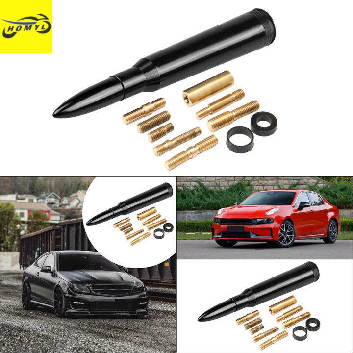 Homyl Universal Power Antenna Mast Black Aluminum AM/FM for Ford Raptor
